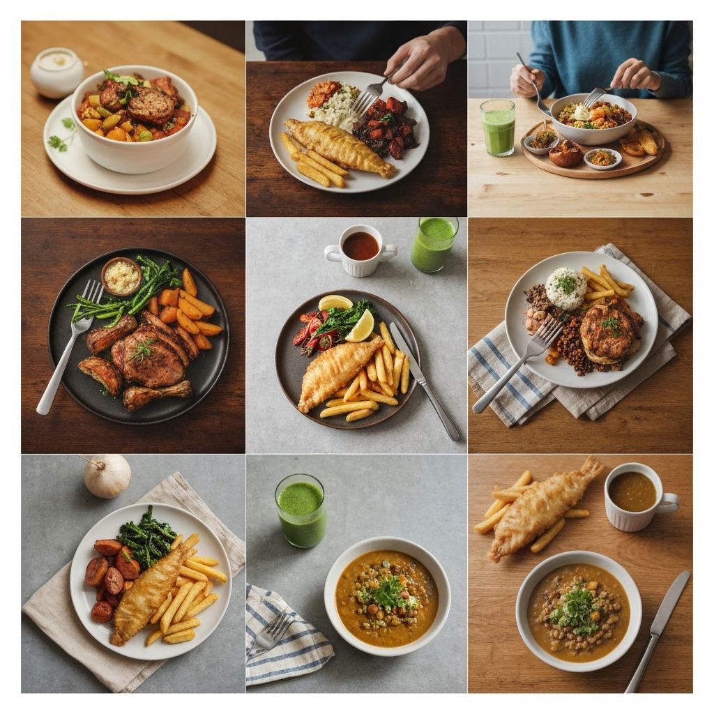 UK farmers market scene with fresh produce