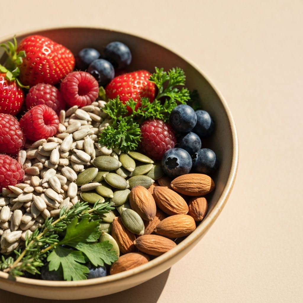 Fresh vegetables and nutrient-rich ingredients